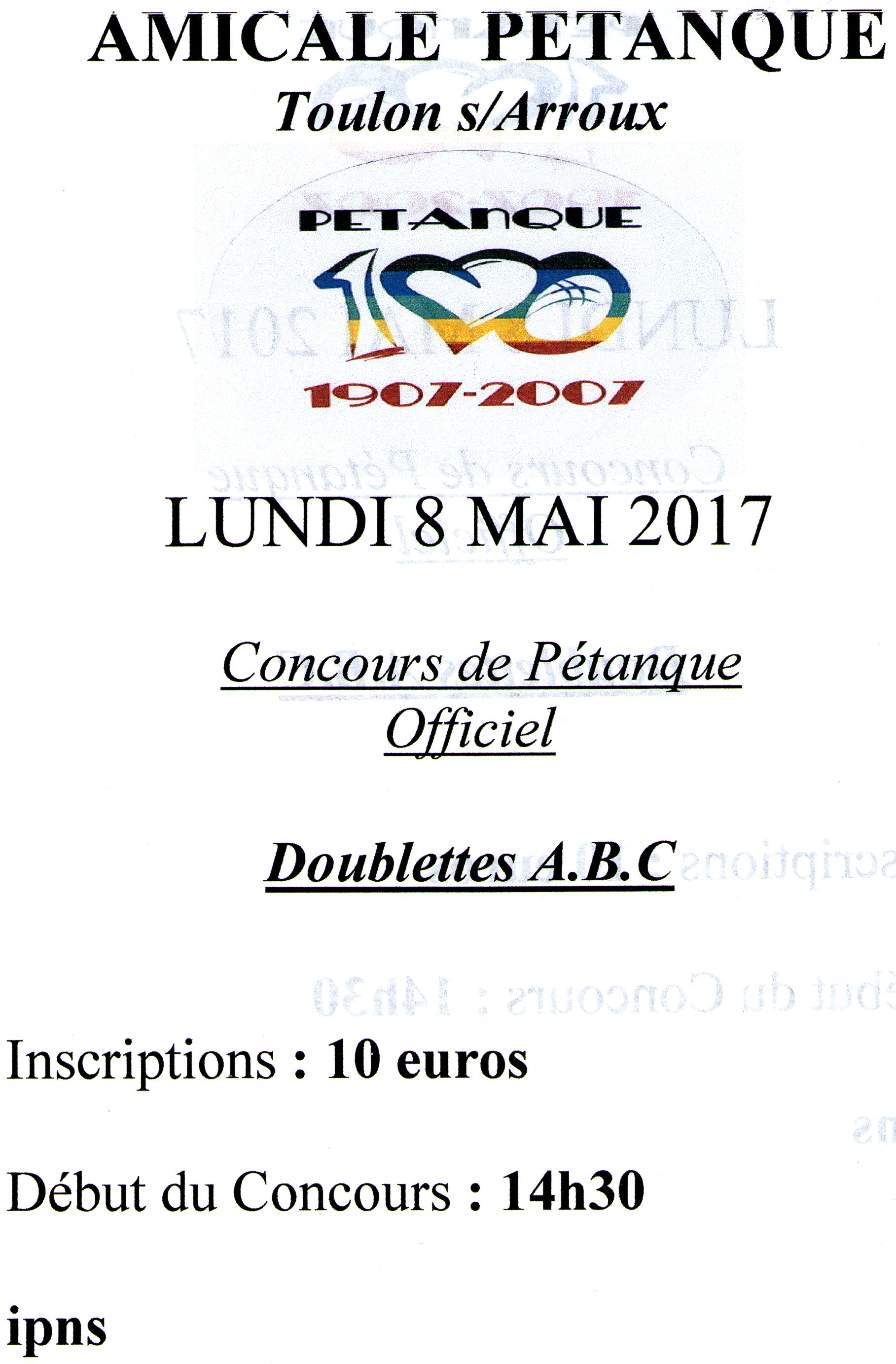 concours lundi 8 mai 2017 Toulon sur Arroux concours lundi 8 mai 2017 Toulon sur Arroux