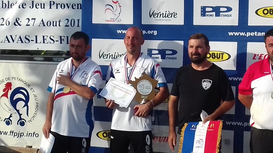 Championnat de France 2017  Doublettes Jeu Provençal du 25 au 27 août à Palavas les Flots (34)