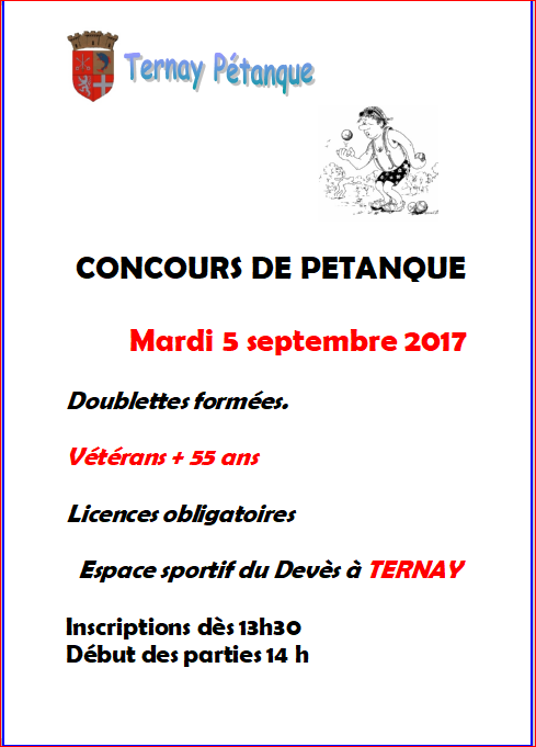 Concours vétéran à Ternay le mardi 5 septembre 2017