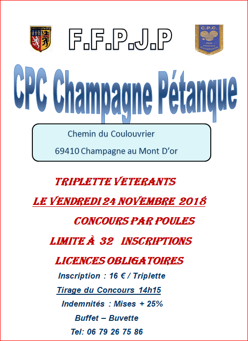 concours du vendredi 24 Novembre 2017 du CPC Champagne concours du vendredi 24 Novembre 2017 du CPC Champagne