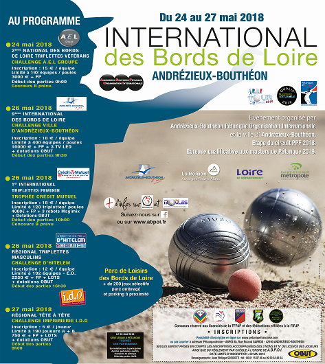 INTERNATIONAL DU 24 AU 27 MAI 2017 ANDREZIEUX  BOUTHEON INTERNATIONAL DU 24 AU 27 MAI 2017 ANDREZIEUX  BOUTHEON