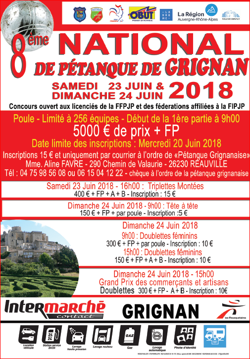National de Grignan. samedi 23 juin et dimanche 24 juin 2018 National de Grignan. samedi 23 juin et dimanche 24 juin 2018
