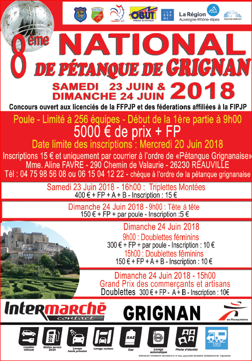 National de Grignan. samedi 23 juin et dimanche 24 juin 2018