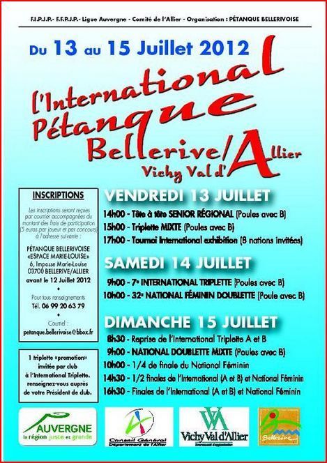 International de Bellerive sur Allier 2012
