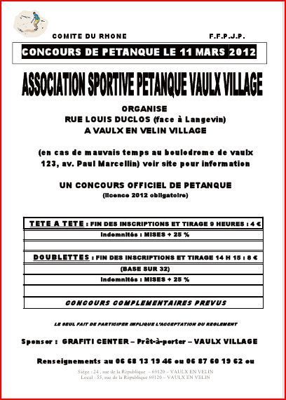 concours Vaulx village dimanche 11 mars 2012 concours Vaulx village dimanche 11 mars 2012