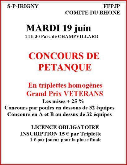 concours du 19-06-2012 réservé aux vétérans