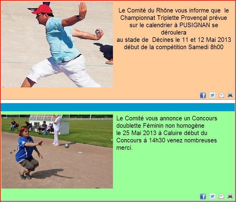 Annonce comité du rhône Annonce comité du rhône