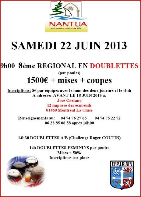 Concours régional le samedi  22 juin 2013 Nantua Concours régional le samedi  22 juin 2013 Nantua