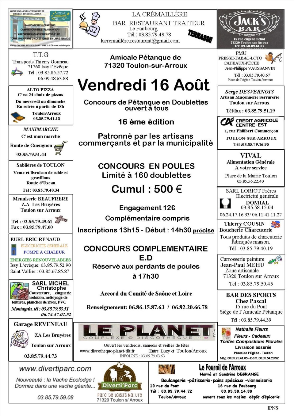 Concours des commerçants VENDREDI 16/08/2013