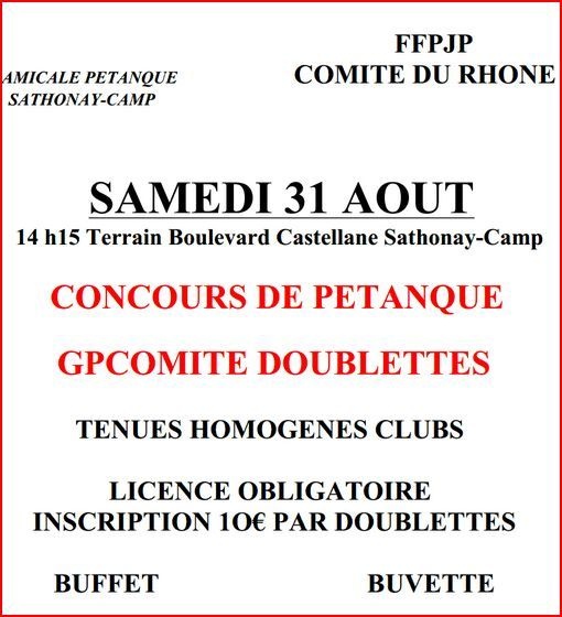 Concours GPCOM 31 août 2013 Sathonay-Camp.