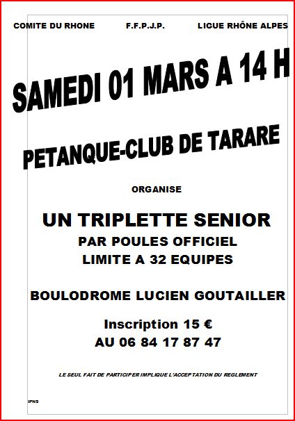 Concours samedi 01 mars 2014 Tarare