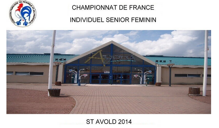 Résultats  des Championnats de France Tête à tête féminine 2014 Saint Avold (57)