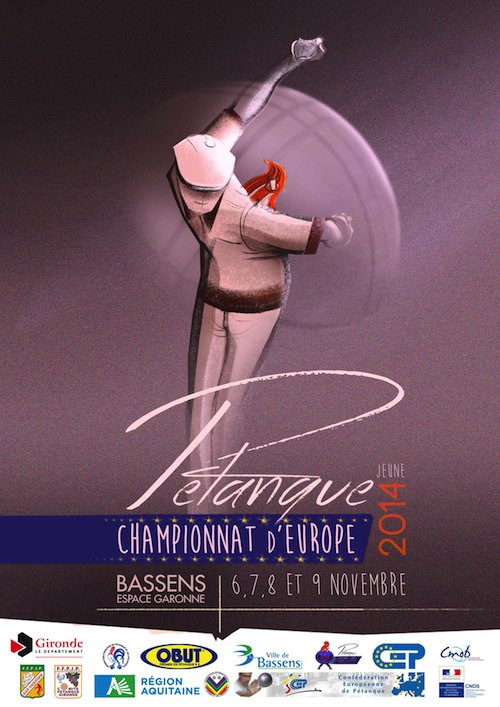 Les Championnats d'Europe Jeunes Triplettes Pétanque du 6 au 9 novembre 2014 à Bassens en Gironde.