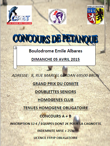 Concours dimanche 05 avril 2015 Bron