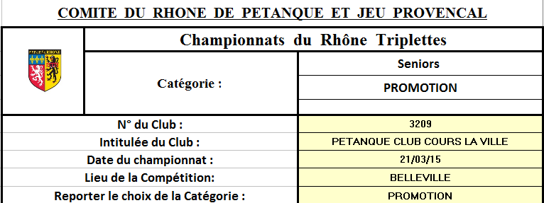Championnat du Rhône triplette promotion samedi 21 mars et dimanche 22 mars 2015 Championnat du Rhône triplette promotion samedi 21 mars et dimanche 22 mars 2015