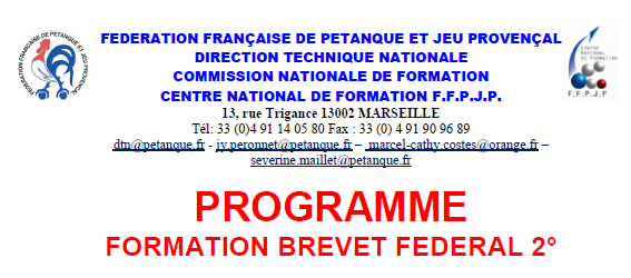 Informations concernant le Brevet Fédéral 2ème degré pour l'année 2015. Informations concernant le Brevet Fédéral 2ème degré pour l'année 2015.