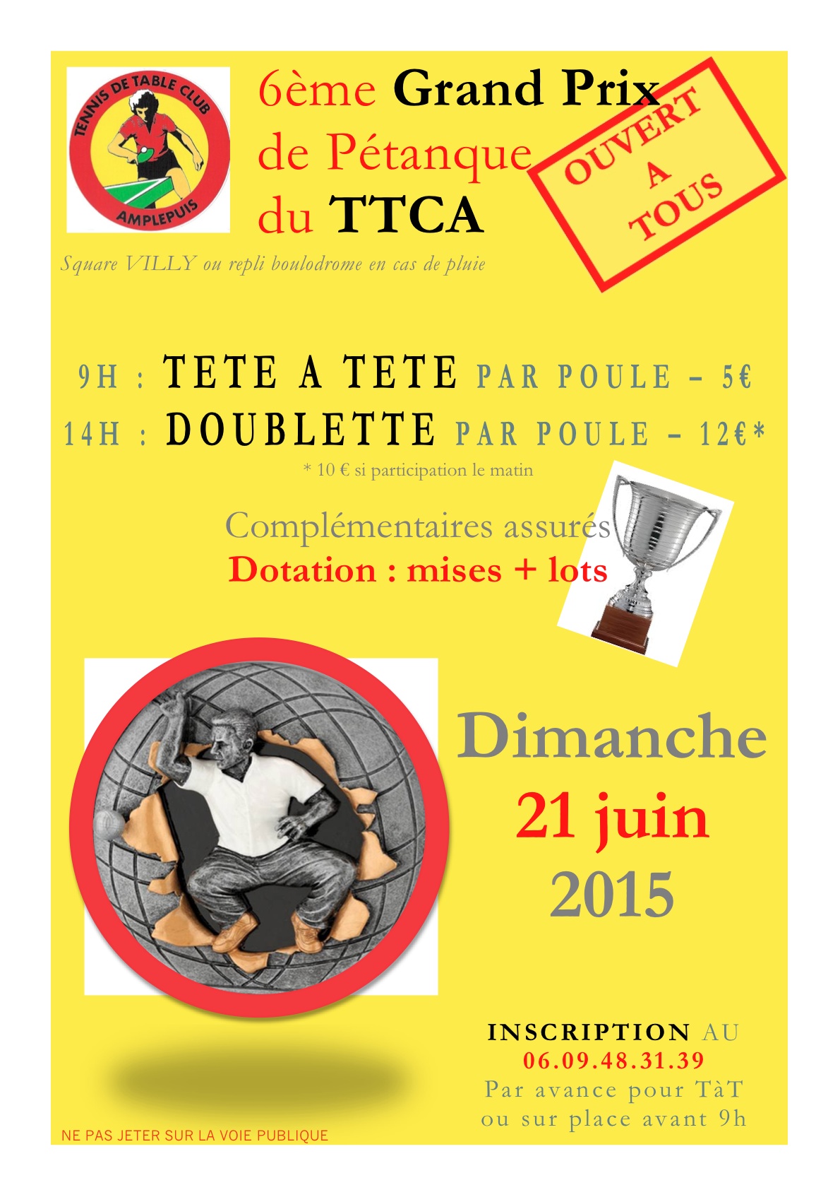 Concours dimanche 21 juin 2015 TTC Amplepuis Concours dimanche 21 juin 2015 TTC Amplepuis