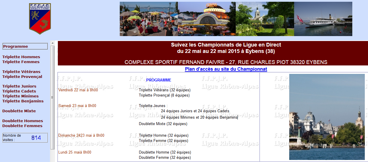 Suivez les Championnats de Ligue en Direct du 22 mai au 25 mai 2015 à Eybens (38)