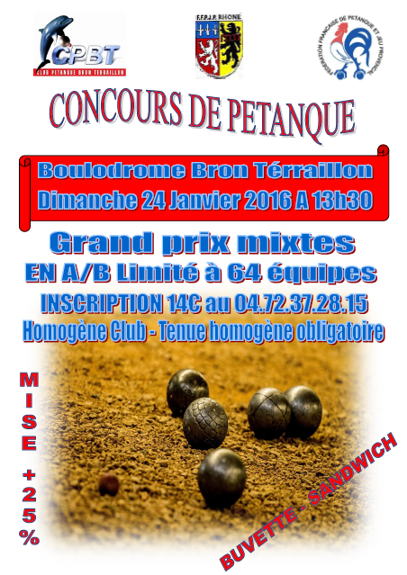 Concours GPMixt dimanche 24 janvier 2016 à Bron