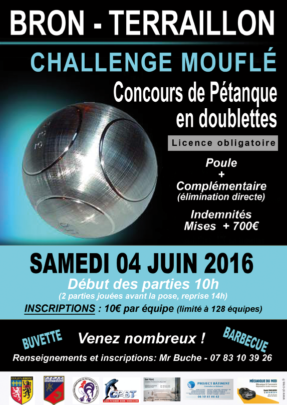Concours samedi 4 juin 2016  "Challenge du Mouflé" à BRON