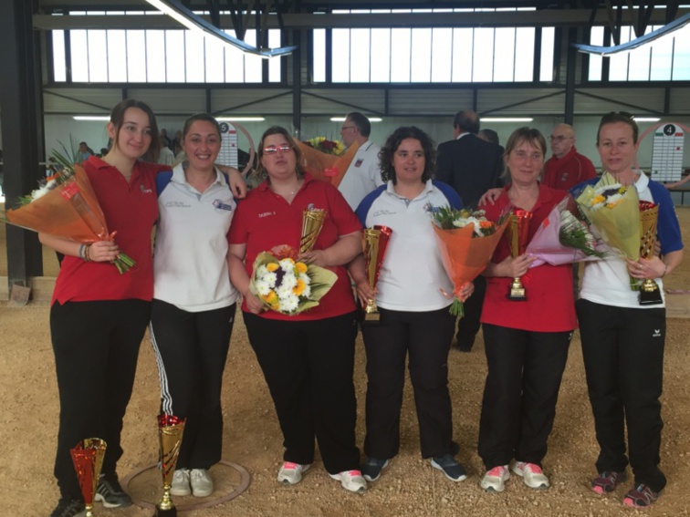 Résultats Championnat du Rhône Triplette féminin le samedi 09 Avril 2016 à la Calade