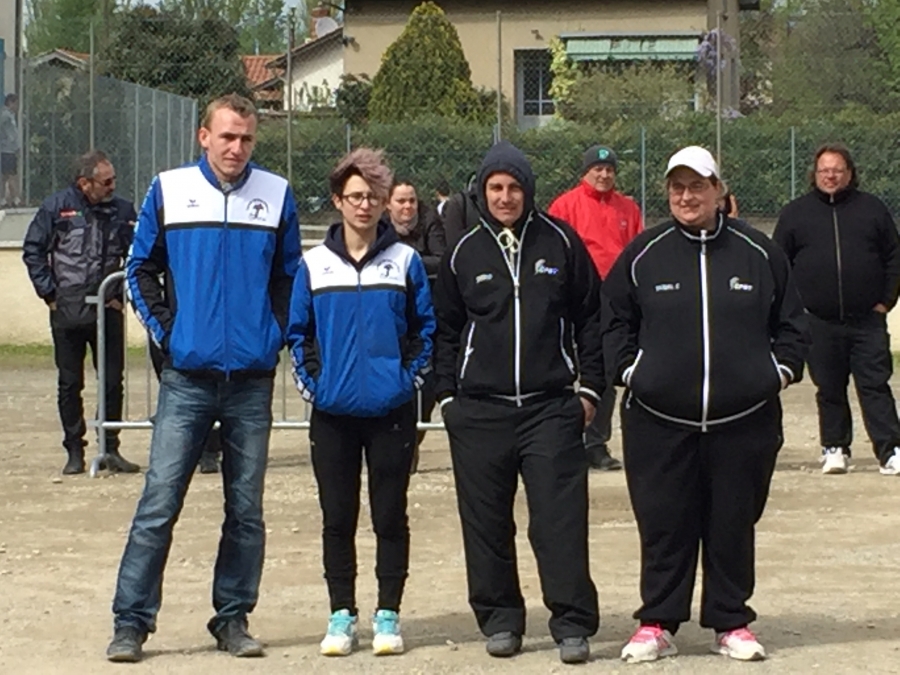 Résultats du Championnat du Rhône Doublette mixte le samedi 23 Avril 2016 à Couzon Résultats du Championnat du Rhône Doublette mixte le samedi 23 Avril 2016 à Couzon