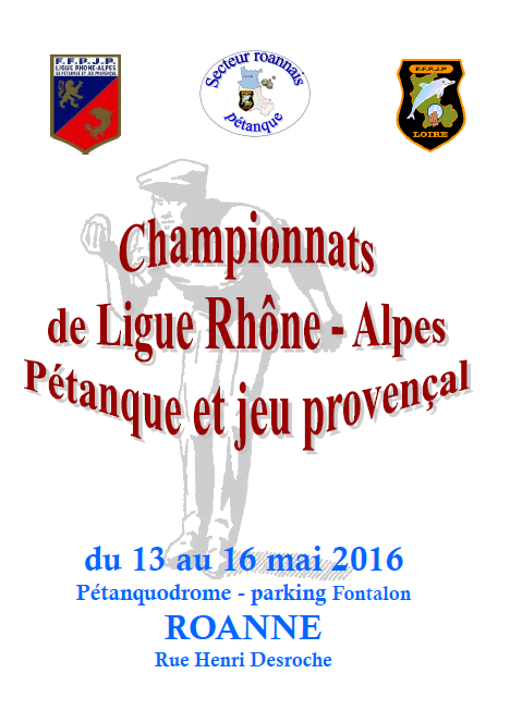 CHAMPIONNAT de PRINTEMPS de la LIGUE RHONE-ALPES 2016 CHAMPIONNAT de PRINTEMPS de la LIGUE RHONE-ALPES 2016