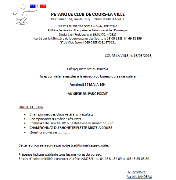 Réunion du bureau Vendredi 27 MAI à 19H  AU SIEGE DU PARC POIZAT Réunion du bureau Vendredi 27 MAI à 19H  AU SIEGE DU PARC POIZAT