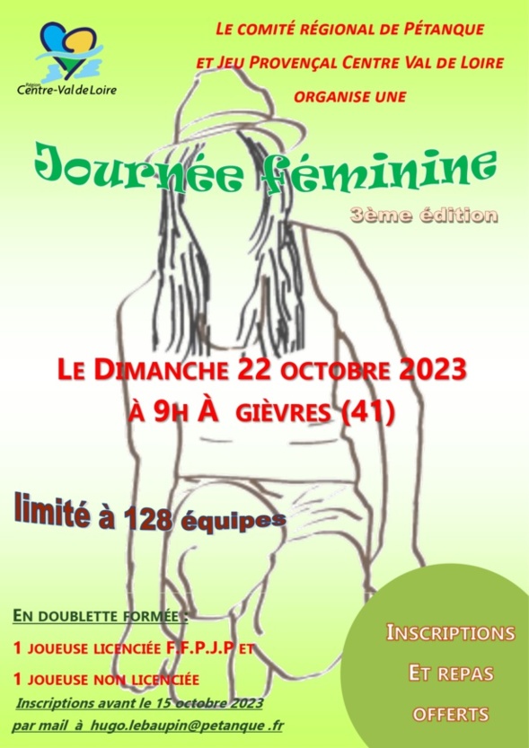 3éme Journée Régional Féminine . Venez nombreuses 3éme Journée Régional Féminine . Venez nombreuses