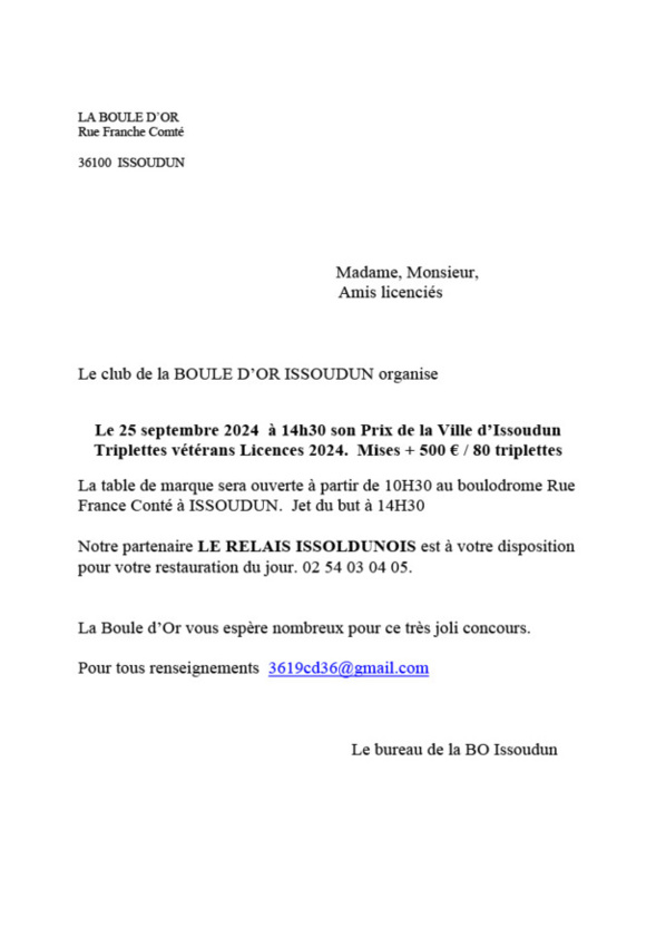 Amis Vétérans venez nombreux chez nos amis de l'Indre Amis Vétérans venez nombreux chez nos amis de l'Indre