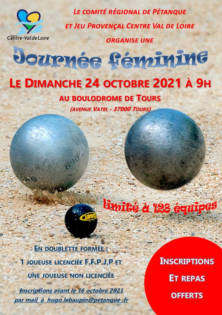  Liste des équipes engagées pour la Journée Féminine du 24 Octobre à Tours