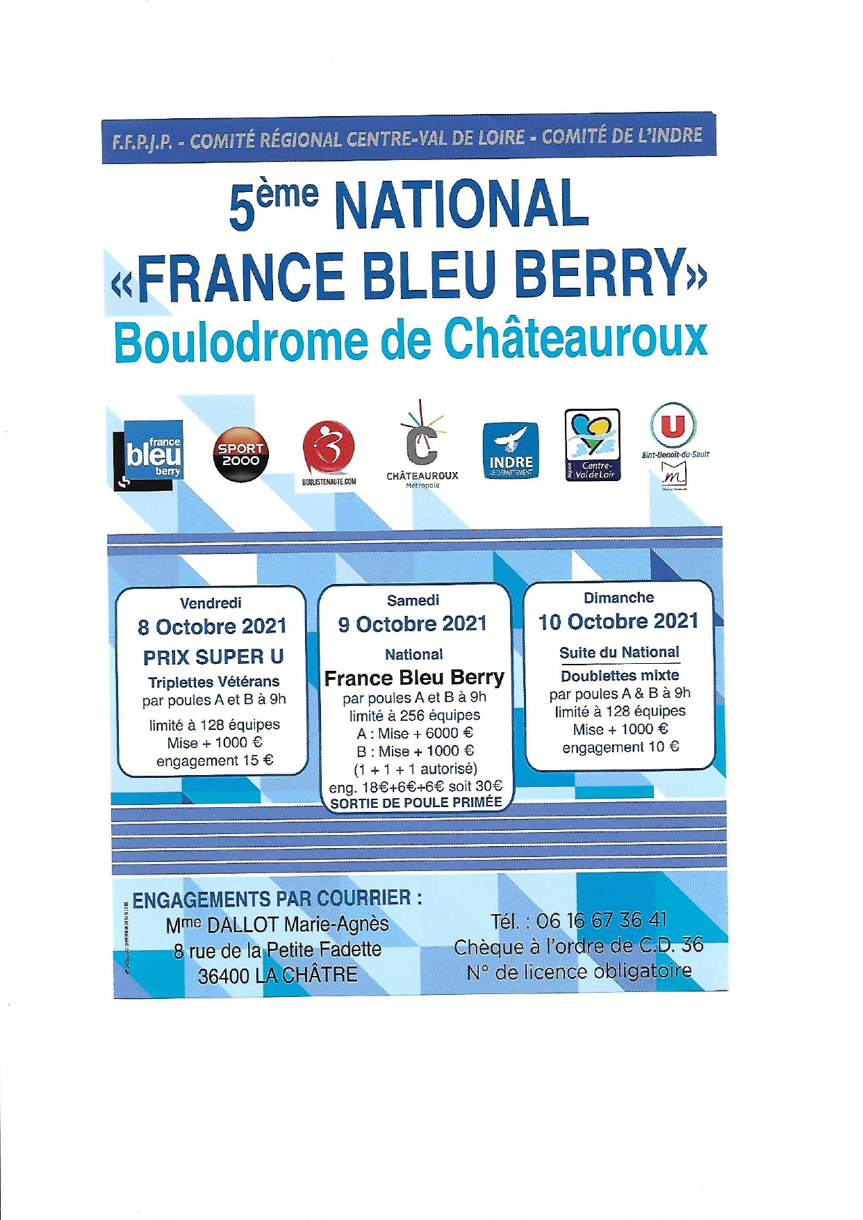 Le National France Bleu Berry à Chateauroux est annulé Le National France Bleu Berry à Chateauroux est annulé