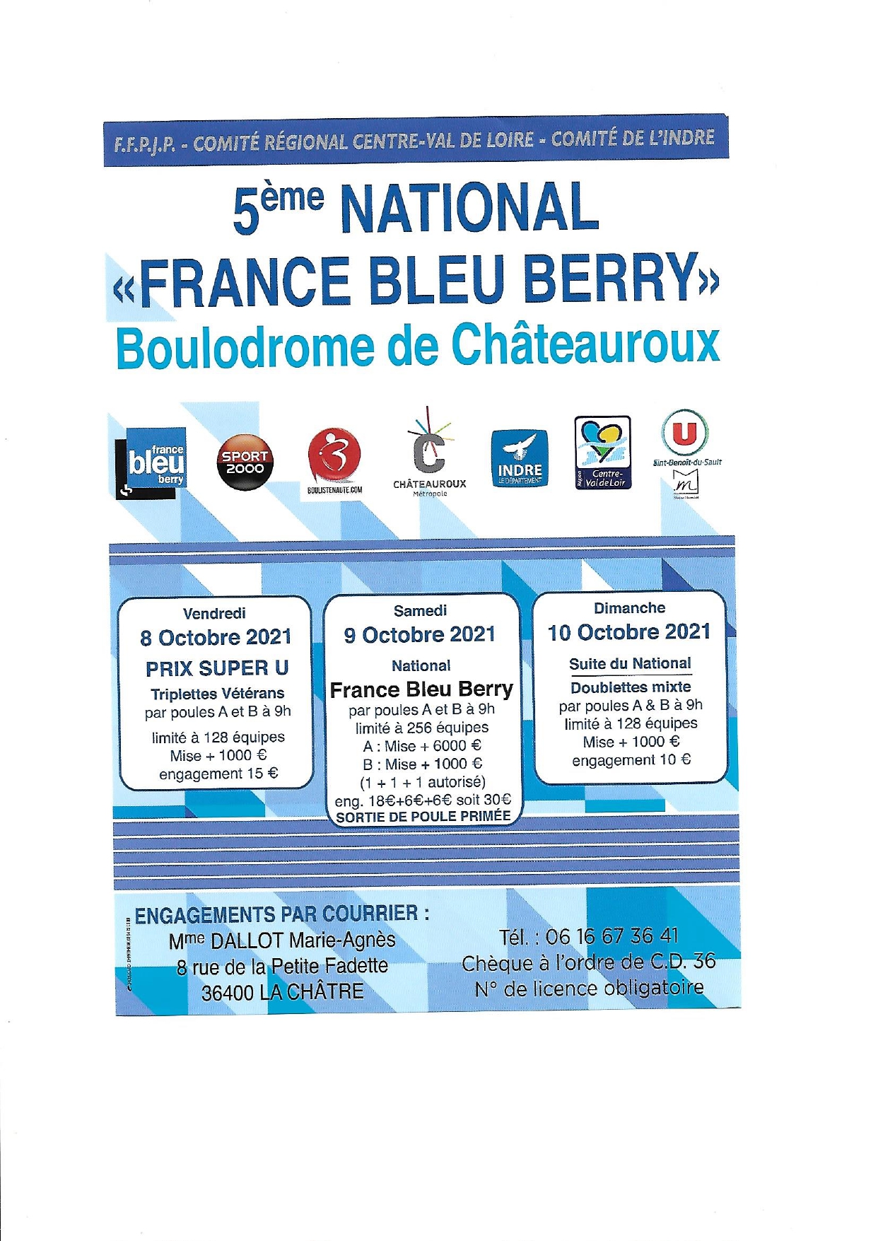 Le National France Bleu Berry à Chateauroux est annulé
