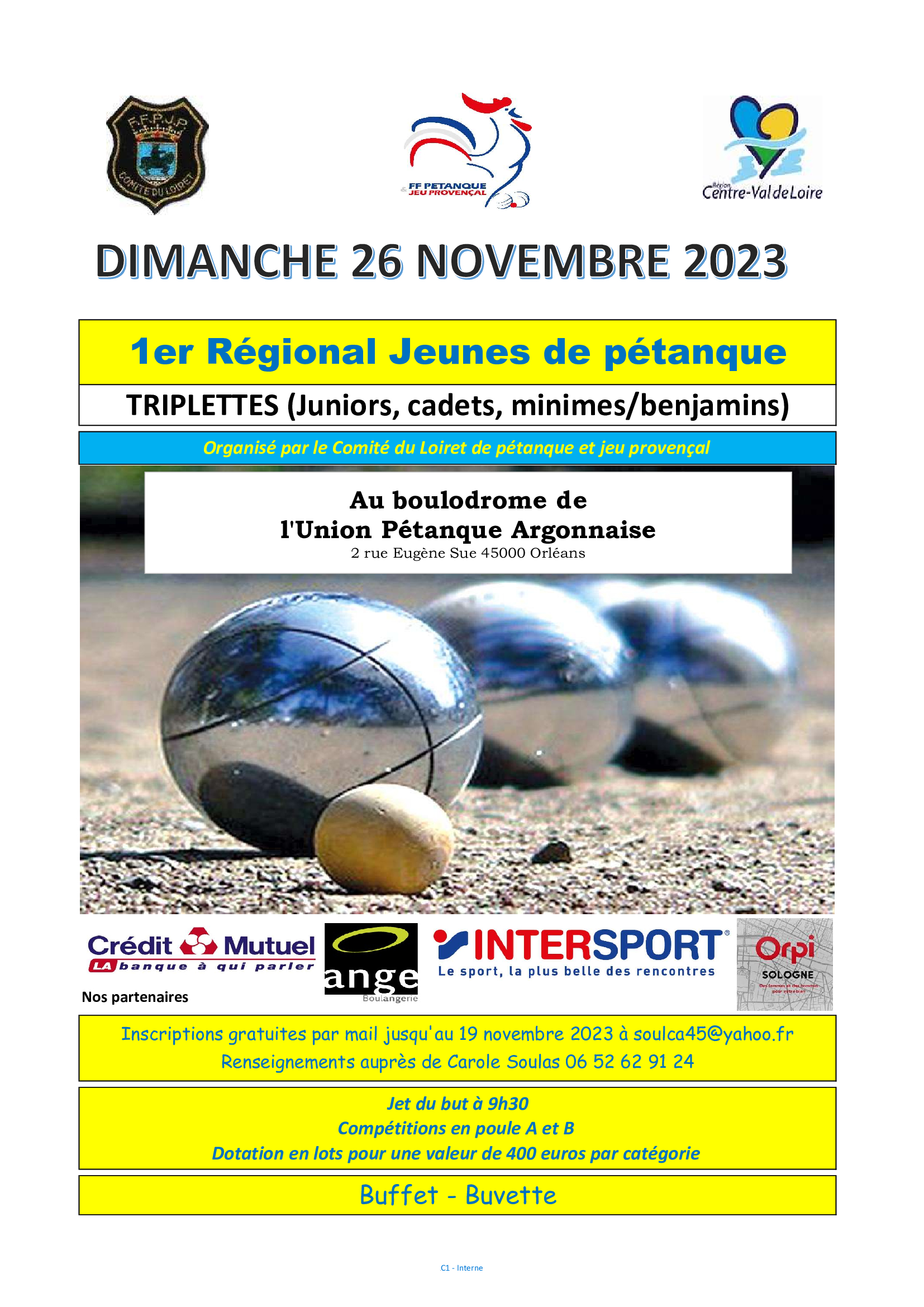 1er Régional Jeunes du Comité du Loiret 1er Régional Jeunes du Comité du Loiret