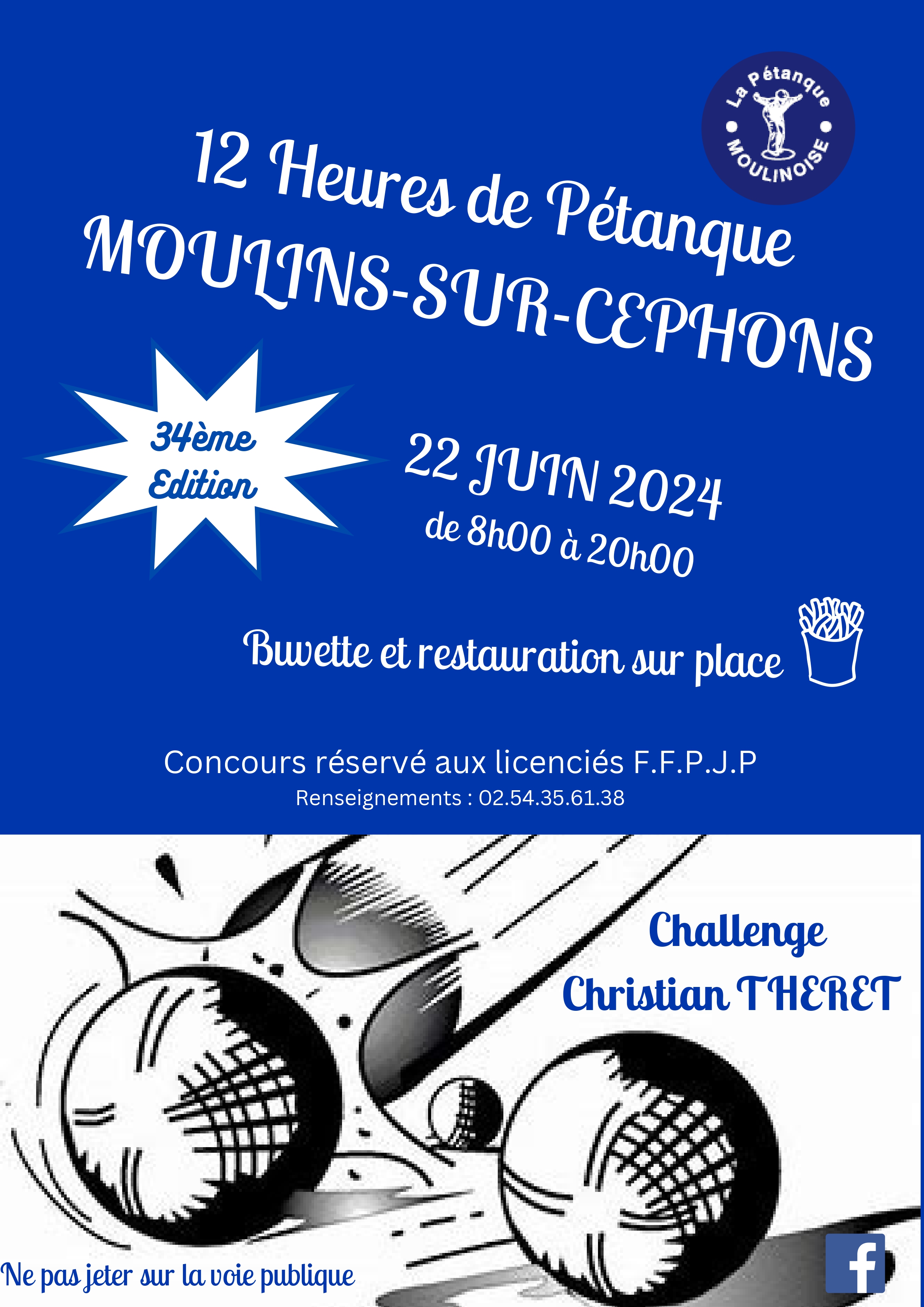 Venez nombreux aux 12h de Moulins sur Cephons (36)