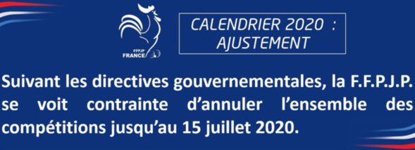 AJUSTEMENT CALENDRIER FFPJP 2020 AJUSTEMENT CALENDRIER FFPJP 2020