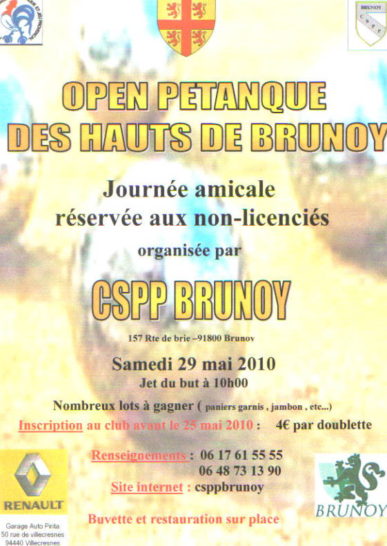 Open Pétanque des Hauts de Brunoy Open Pétanque des Hauts de Brunoy
