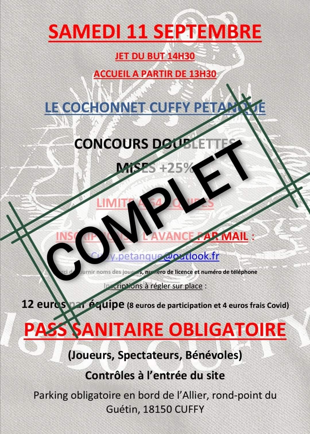 Clôture inscription concours Clôture inscription concours