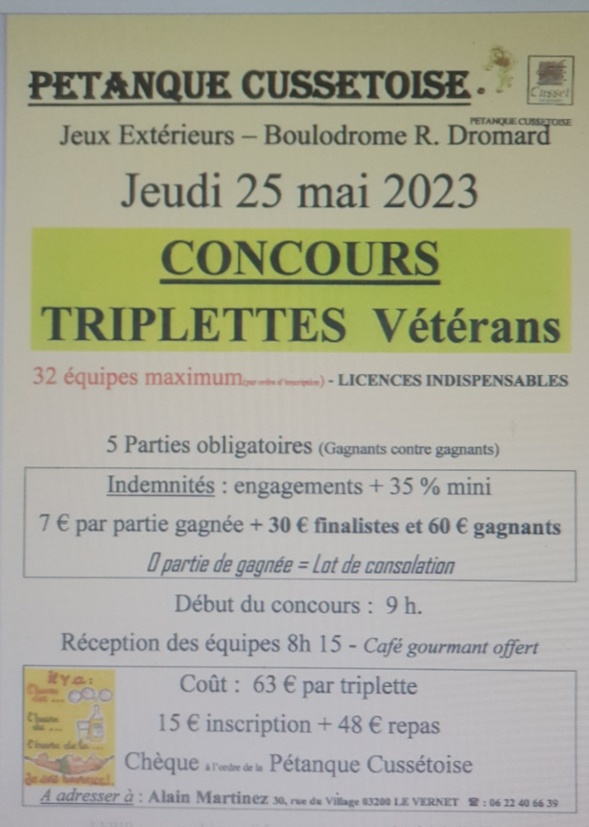 15/02 concours triplettes vétérans 15/02 concours triplettes vétérans