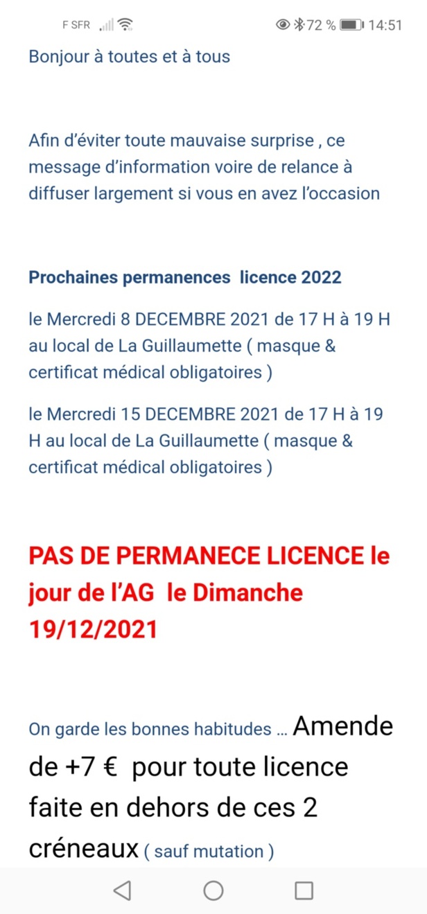 Licences 2022