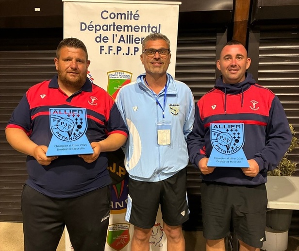 Champion d'Allier Doublette David Laleuf  et Frédéric Pailheret