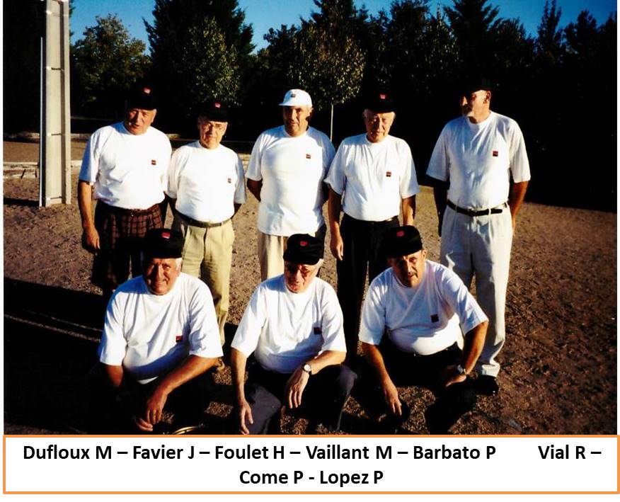 Vainqueurs coupe de l'allier à Vichy en 2000
