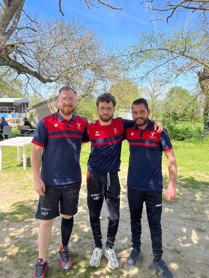 Le tiercé gagnant de la Pétanque Domératoise Léo, Moise et Enzo