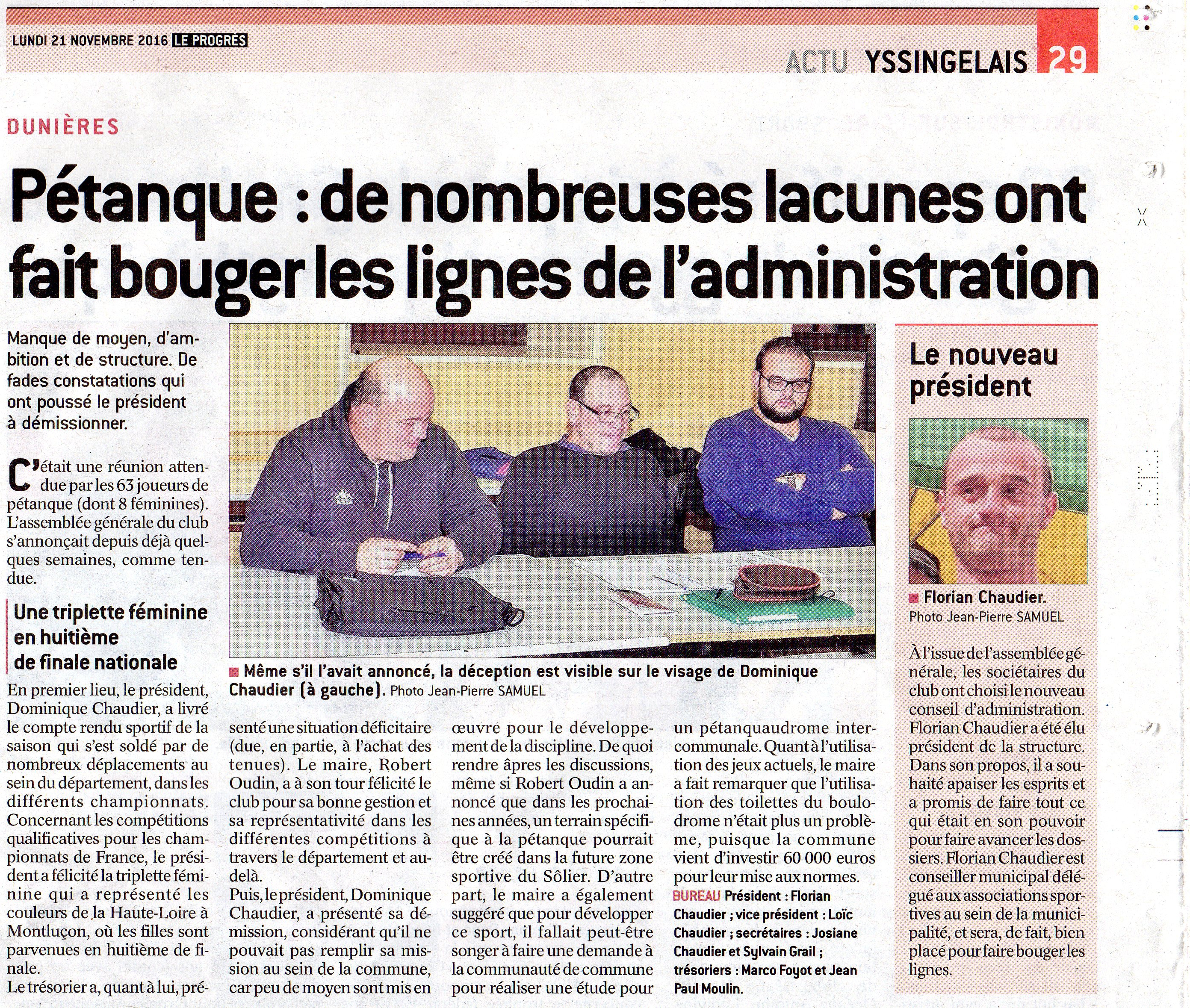 article du progrès