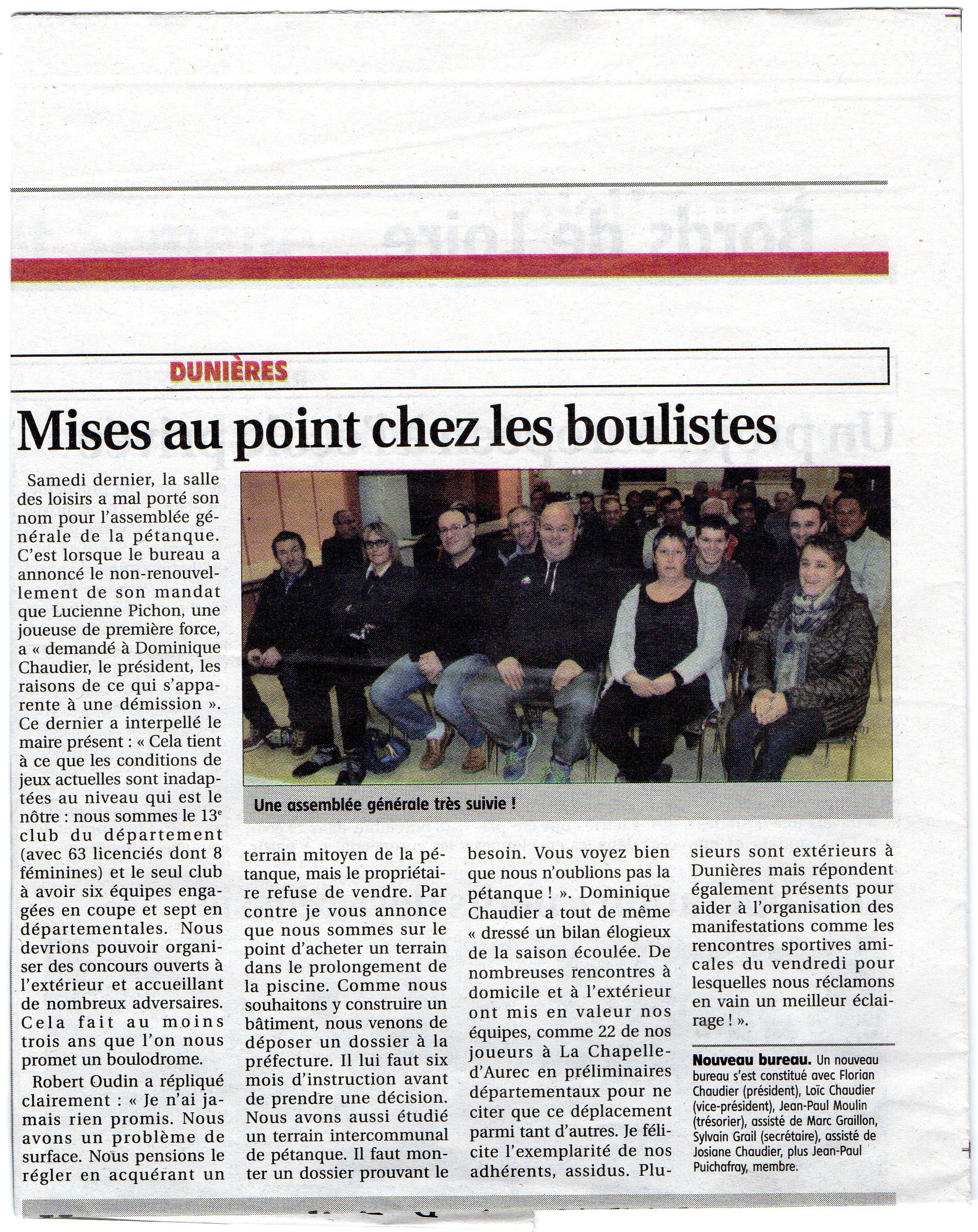 article de la gazette