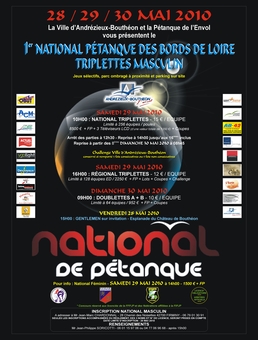 EN ROUTE POUR L'EVENEMENT PETANQUE DE LA VILLE D'ANDREZIEUX  29/30 MAI 2010