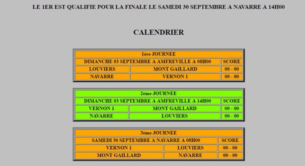 Poule du championnat des clubs de Haute Normandie  Jeu Provençal