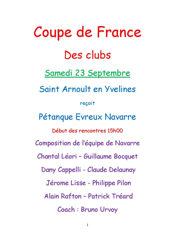 St Arnoult en Yvelines vs Navarre