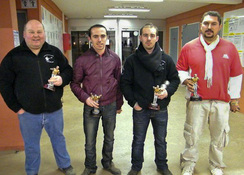 Les finalistes de ce championnat de Ligue de Gauche à droite Jean-Yves Vatinel ,Jimmy Thuillier,Mickael Lefort et Philippe Cabrespine Les finalistes de ce championnat de Ligue de Gauche à droite Jean-Yves Vatinel ,Jimmy Thuillier,Mickael Lefort et Philippe Cabrespine