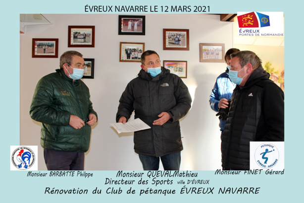 Rénovation du club pétanque ÉVREUX NAVARRE  les travaux effectués à 80%100